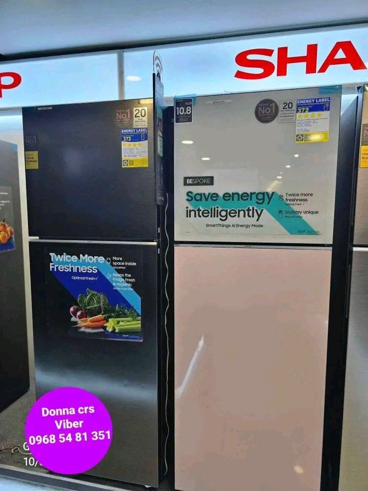 Samsung ref (Category: Refrigerators and Freezers) located in Quezon City. Submitted by daligcon19 (Listing ID 1370158561, Image 2). Description: 💚 SAMSUNG REFRIGERATOR TWO DOOR INVERTER NO FROST 💚 RT20FARVDSA 7.4- 17,900 RT22M4033UT 8.4 - 20,700 RT25FARBDUT 9.1 - 23,000 RT31CG5424S9 10.8 - 21,200 INOX RT31CB564422 10.8 - 29,500 Bespoke Smarthing Clean Black RT31CB56448C 10.8 - 26,000 Bespoke White Pink RT35CG5444S9 12.3 - 27,700 Matte Silver R