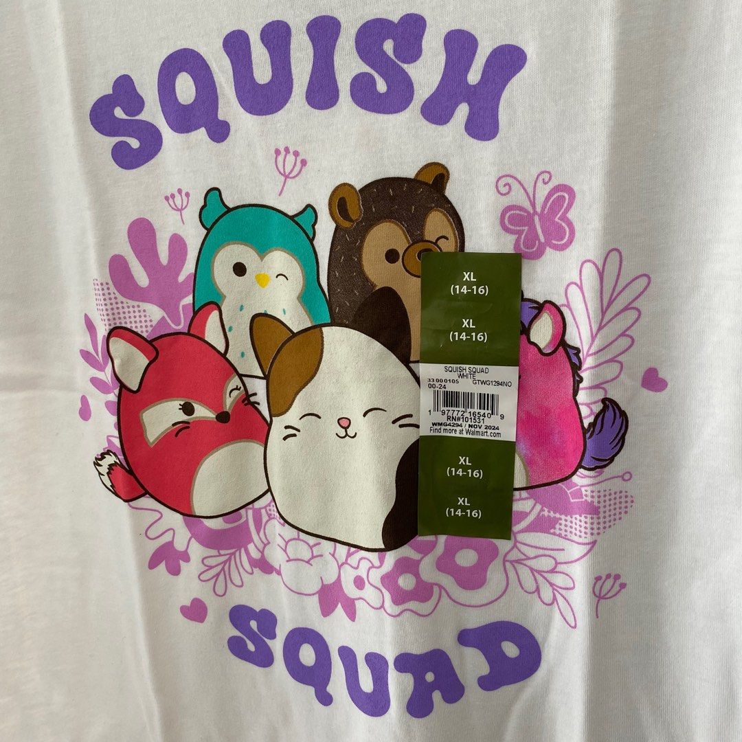 Squishmallows Shirt size 14/16 (Category: Babies & Kids Fashion) located in Pasig City. Submitted by cuttingties (Listing ID 1370072278, Image 2). Description: Bought in US Size 14/16 .