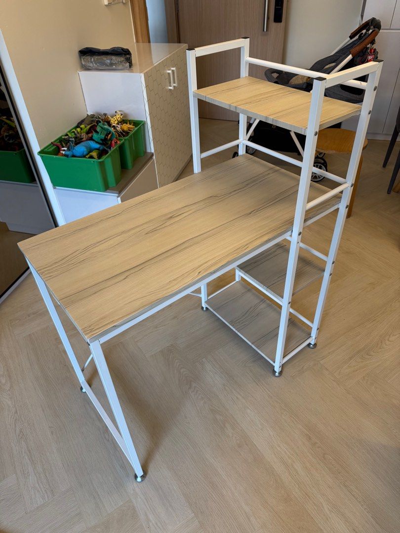 Study Table (Category: Tables & Sets) located in Singapore. Submitted by sgproperty88 (Listing ID 1370073674, Image 2). Description: 114cm Height x 91cm Long X 50cm width Preloved. In very good condition. Self collection @ Parc life Sembawang.