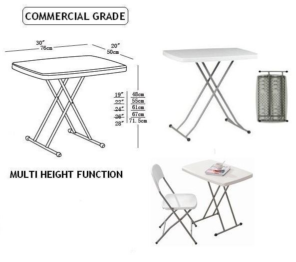 SUMO ST-2030 Personal Folding Plastic Table, Laptop table, Kids Table, Adjustable Table (Category: Tables & Sets) located in Quezon City. Submitted by costuless_qc_branch (Listing ID 1097199787, Image 3). Description: Item Code: ST-2030 SALE PRICE: P1,499.00 Note: Price may change without prior notice. Sumo Personal Table, multi height adjustable ♡ Colors: White & Black ♡ Material: Plastic Top with Solid Construction ♡ Commercial Grade 1 seater c