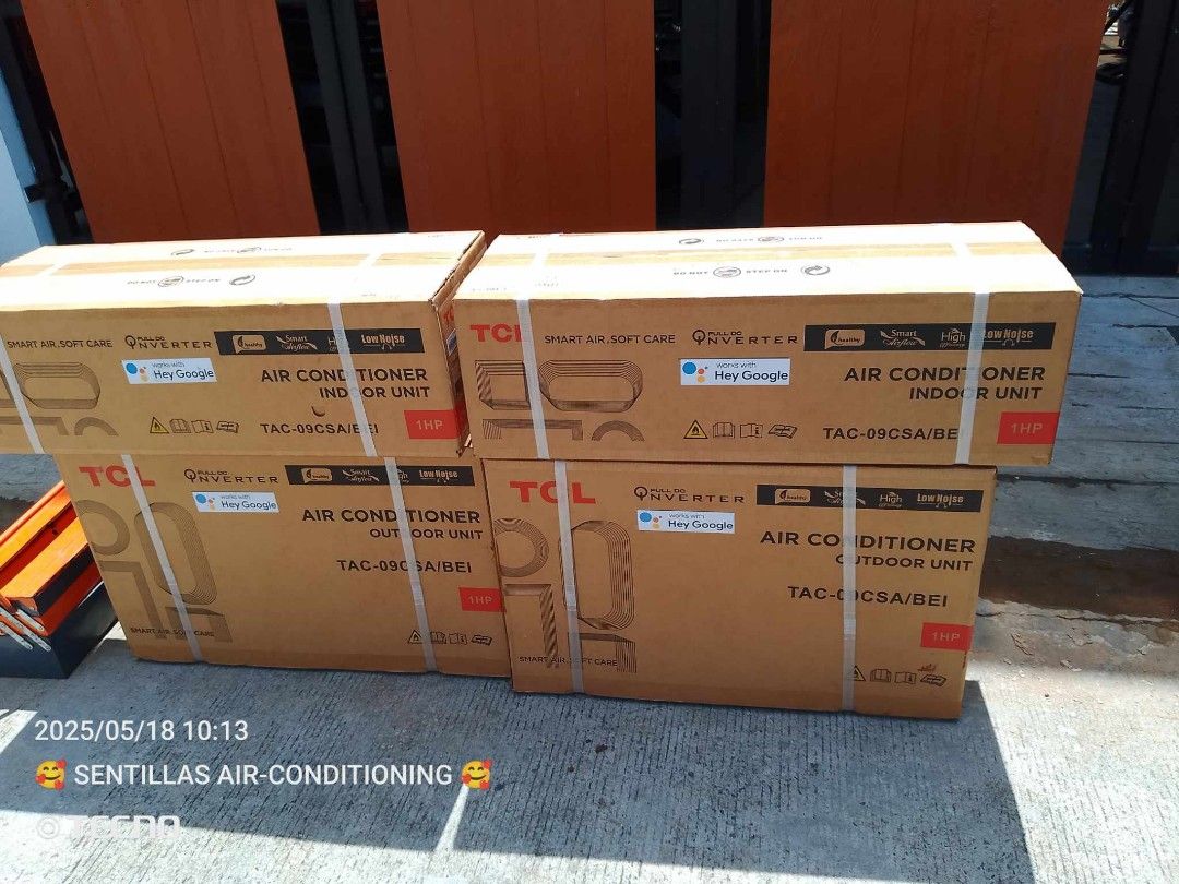 TCL OBSIDIAN INVERTER SPLIT TYPE AIRCON (Category: Air Conditioning and Heating) located in Quezon City. Submitted by airconph. (Listing ID 1370090253, Image 3). Description: 🌿SALE‼️ - FREE 10FT. INSTALLATION❗ ✔️AFFORDABLE SPLIT TYPE AC INVERTER ✔️BRAND NEW & FACTORY SEALED UNIT ✔️LOWER PRICE THAN MALL ✔️COMPLETE WARRANTY 💥TCL COOL PRO OBSIDIAN INVERTER💥 model: ▪️TAC-09CSA/BEI - 1.0hp ▪️TAC-12CSA/BEI - 1.5hp ▪️TAC-18CSA/BEI - 2.0hp ▪️TAC-24CSA