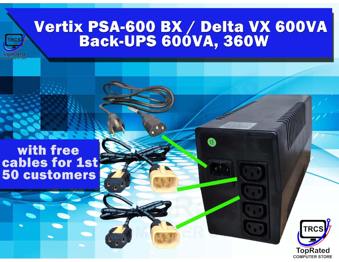 Vertix PSA-600 BX / Delta VX 600VA Back-UPS 600VA, 360W(Used ...