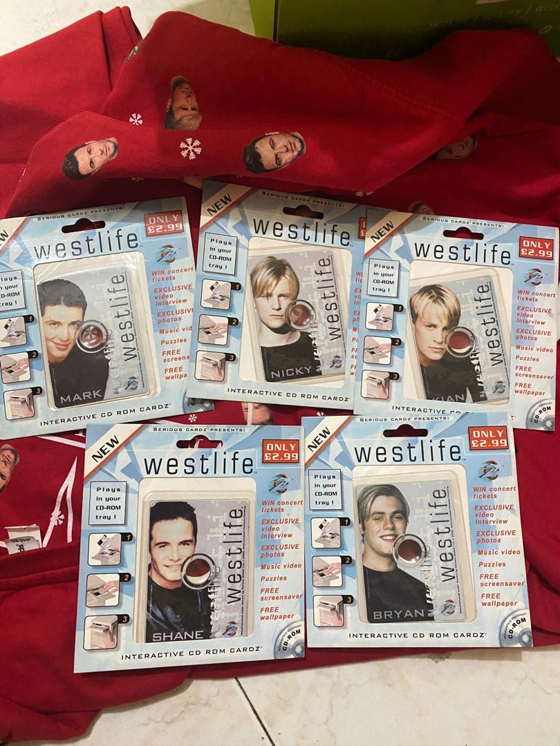 Westlife Interactive CD Rom Cards (Category: CDs & DVDs) located in Quezon City. Submitted by shopcjv (Listing ID 1370138075, Image 1). Description: ✅2 SETS AVAILABLE: 👉1 Set of 5 NEW/SEALED is Php5000 👉1 Set of 5 OPEN/UNSEALED/USED is Php2500 including na ung pencil case and notepad Super RARE nitooo get nyo na Released in year 2000 Perfect sa mga collectors Meron itong mga exclusive videos I have other westlife stuff please check my other lis