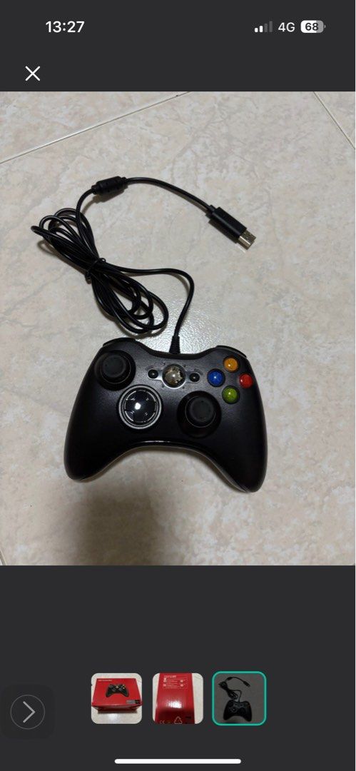 Wired pc controller (Category: Controllers) located in Singapore. Submitted by haoxin (Listing ID 1370109993, Image 3). Description: Open to test. No drifting. All buttons are working. .