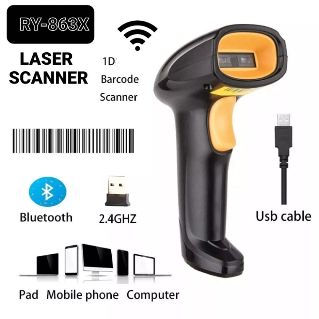 WIRELESS BARCODE SCANNER 1D ONLY (Category: Printers, Scanners & Copiers) located in Quezon City. Submitted by lhanex (Listing ID 1370086756, Image 3). Description: 1D WIRELESS BARCODE SCANNER Colour Depth: 32 Bit Scan Speed: 280 times/s Light Source Type: Visual lasing diode the wave length is 650mm. Trigger Mode: Manul and auto-induction Scanning Mode: Single-line scanning Scan Precision: ≥5mil Printing Contrast Ratio: The lowest reflectivity d