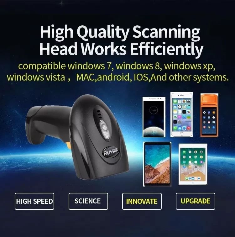 WIRELESS BARCODE SCANNER 1D ONLY (Category: Printers, Scanners & Copiers) located in Quezon City. Submitted by lhanex (Listing ID 1370086756, Image 2). Description: 1D WIRELESS BARCODE SCANNER Colour Depth: 32 Bit Scan Speed: 280 times/s Light Source Type: Visual lasing diode the wave length is 650mm. Trigger Mode: Manul and auto-induction Scanning Mode: Single-line scanning Scan Precision: ≥5mil Printing Contrast Ratio: The lowest reflectivity d