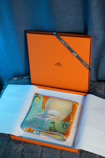 有單正品 全新 Hermes 55 絲巾64200166676866110