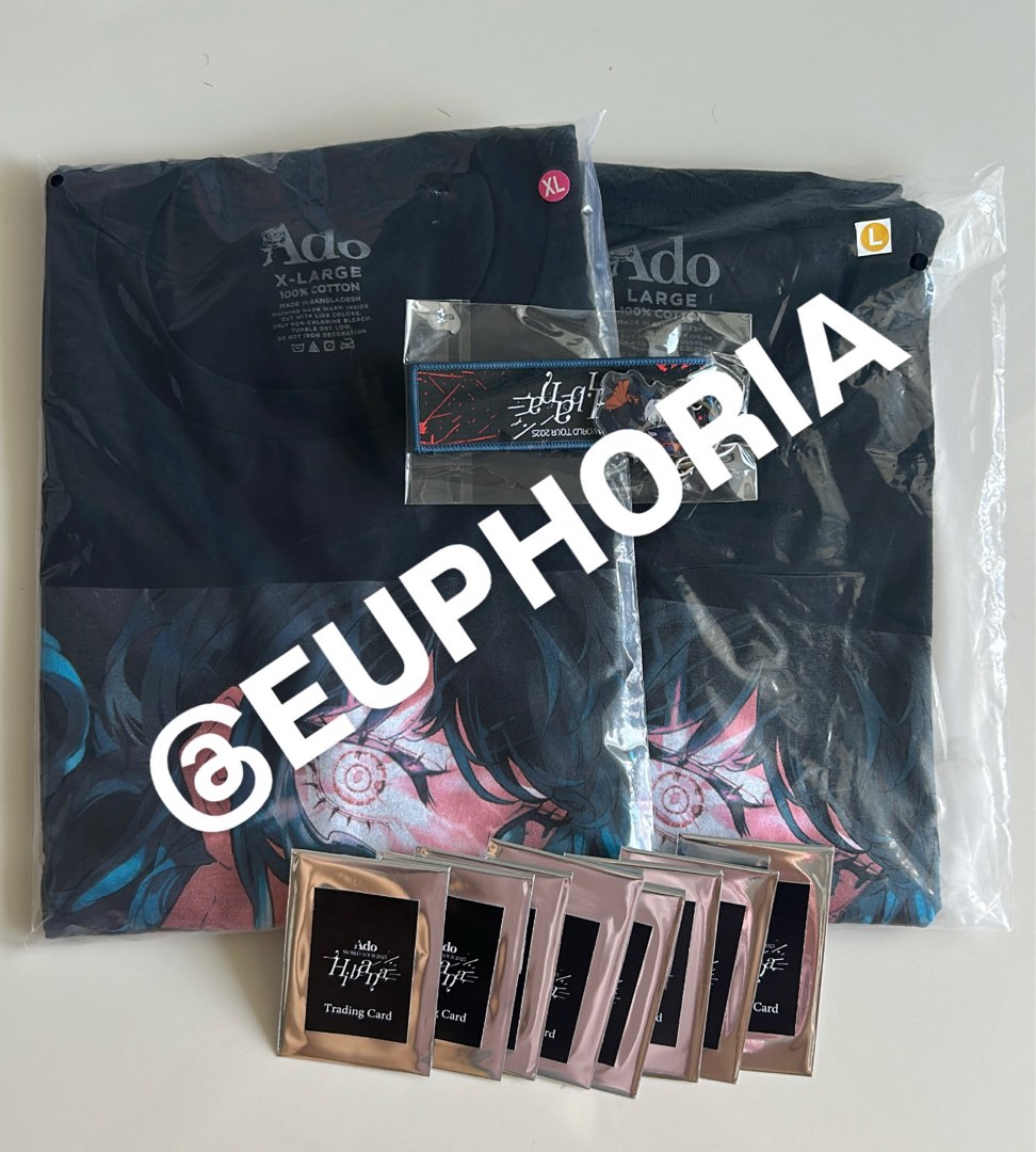 Ado Concert Merch ADO Hibana World Tour Asia Merchandise (Shirt, Trading Card, Travel Tag ...