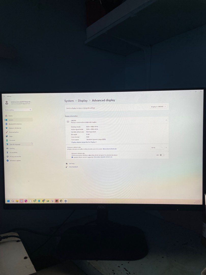 AOC 23.8 in external monitor (Category: Monitor Screens) located in Manila. Submitted by _anxietin (Listing ID 1370348024, Image 2). Description: Hello! I’m selling my AOC monitor, 23.8 inch full HD and frameless. ❤️ comes with HDMI connector. Bought it for almost 8k. Reason for selling: not gonna use it anymore and I also have an extra monitor na rin. Thank you! 👻👻.