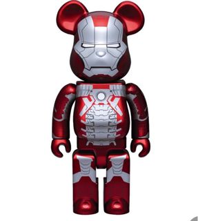 Set of 3 Bearbrick 1000% Iron Man Mark 7 Iron Patriot War