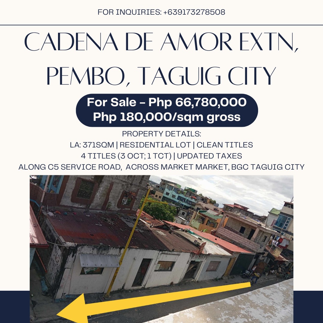 Cadena de Amor Extn, Pembo, Taguig City 371…