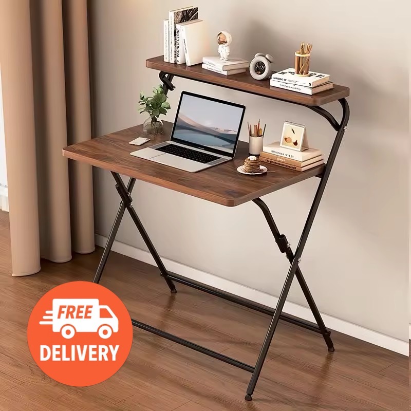 [FREE DELIVERY] Foldable Writing Desk | Compact Folding Computer Desk ...