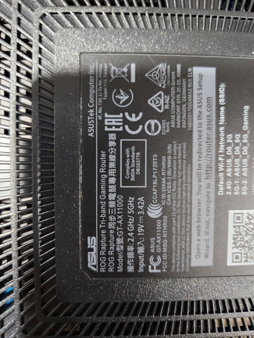 GT-AX11000 Tri Band Gaming Router WiFi 663218248999425113