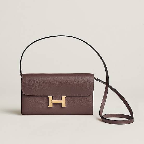 Hermes Constance to Go GHW in Moka Evercolor Leather, Luxury, Bags
