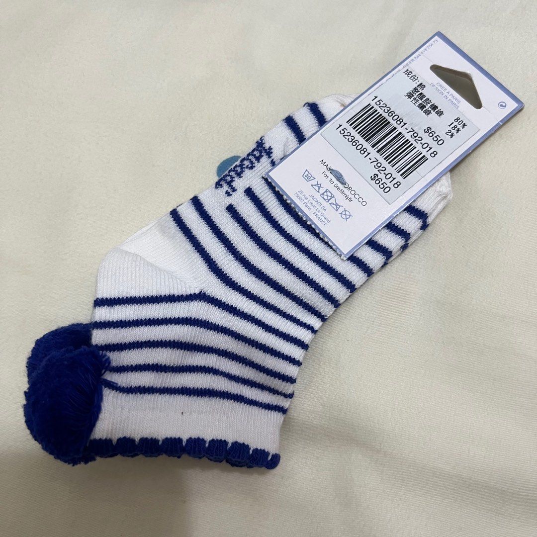 由 edith93082 (刊登 ID 1370350631，圖片 2) 提交，位於 新竹縣 (Hsinchu County) 的 Jacandi 女寶襪子 (類別：嬰兒及兒童流行時尚)，說明：買太小了 。