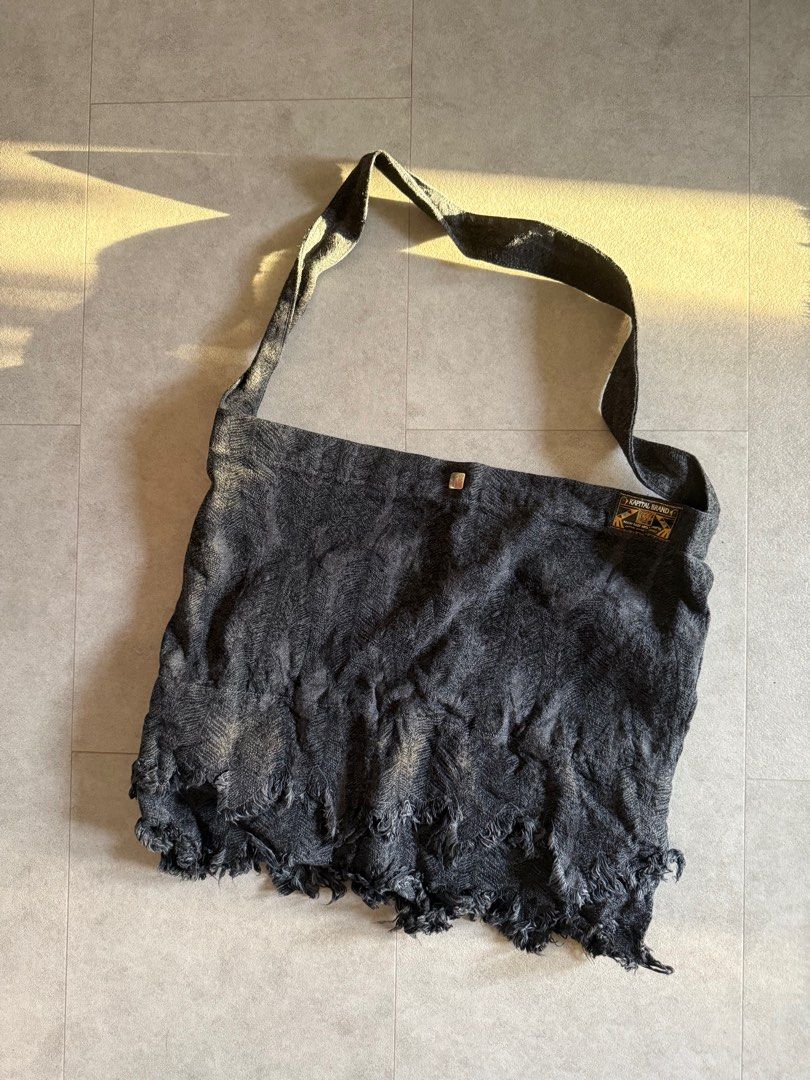 Kapital Feather Denim Bag, Men's Fashion, Bags, Sling Bags on