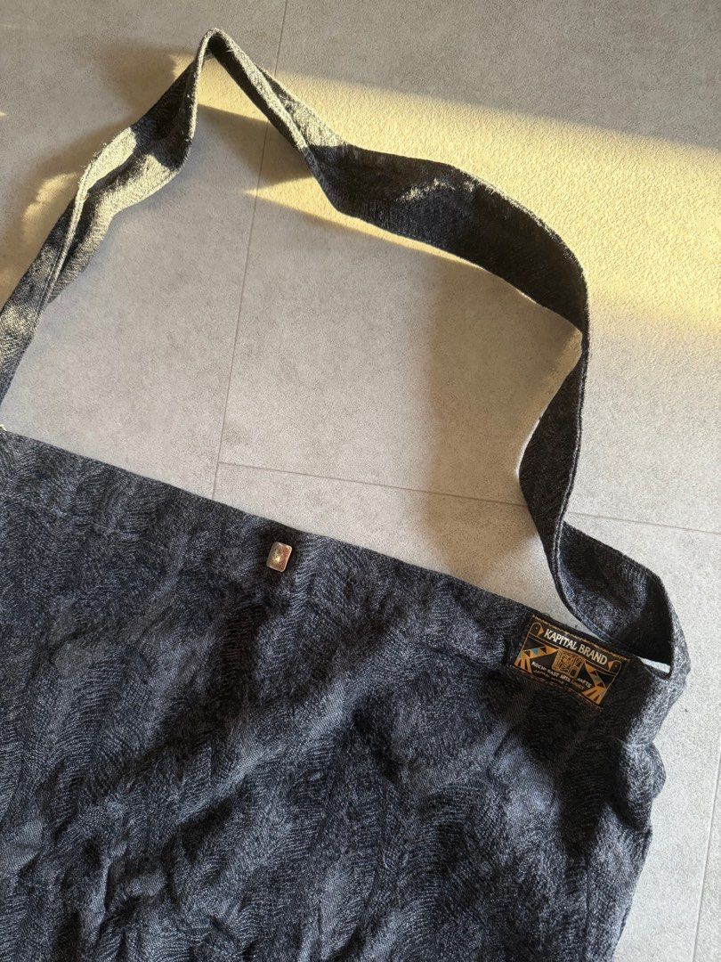 Kapital Feather Denim Bag, Men's Fashion, Bags, Sling Bags on