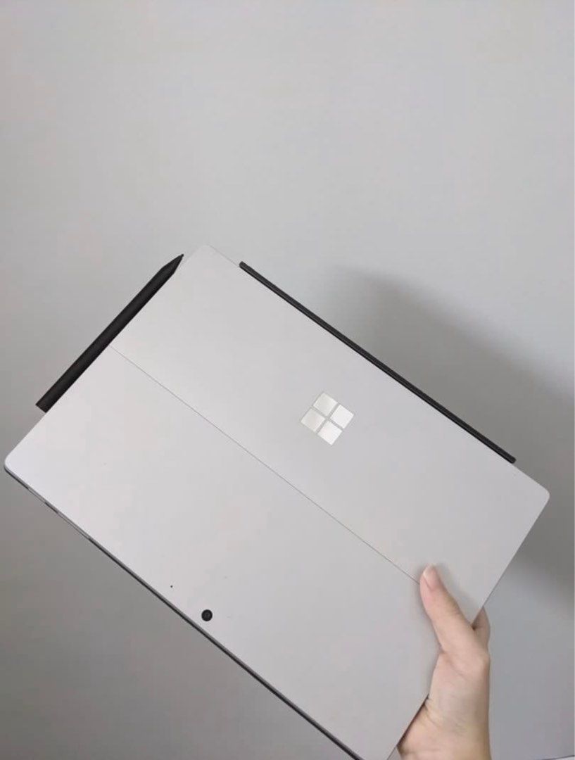 Microsoft Surface Pro 7 (Category: Laptops & Notebooks) located in Singapore. Submitted by scent_seine (Listing ID 1370284021, Image 1). Description: Microsoft Surface Pro 7 i5 8GB RAM 128GB storage Quad-core 10th Gen Intel® Core™ i5-1035G4 Processor + official keyboard with fingerprint reader + pen (not official, costs $70+) + box + charger + matte screen protector already pasted Warranty expired in 2023. Well taken care of, only used to do some