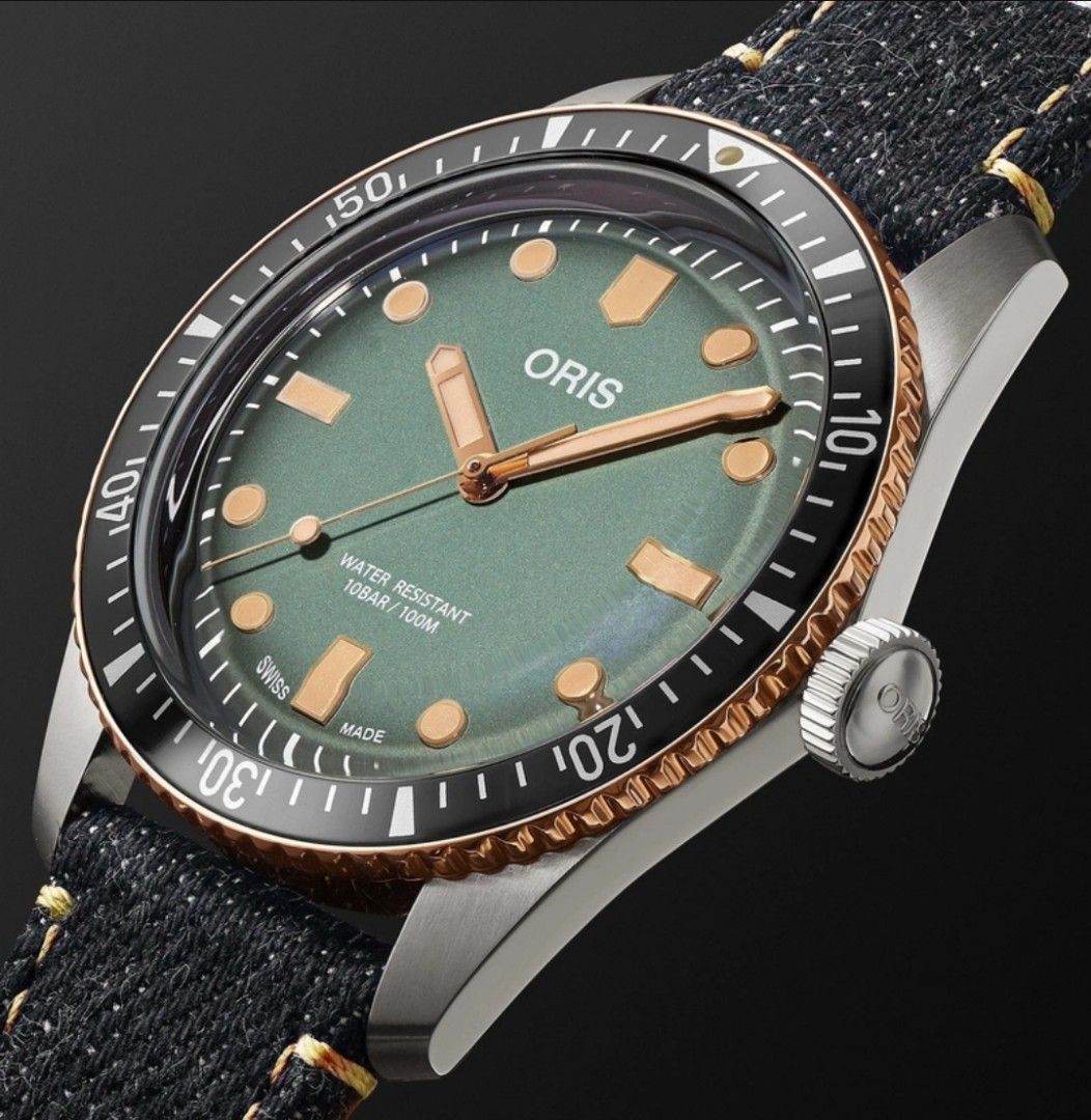 ORIS X MOMOTARO DIVER SIXTY-FIVE (Category: Luxury Watches) located in Taguig. Submitted by masterbert (Listing ID 1370286115, Image 1). Description: RARE/SLIGHTLY USED CONDITION for sale/trade Technical Details Reference Number 01 733 7707 4337-Set Case Multi-piece stainless steel/bronze case, minutes scale top ring. Sapphire, domed on both sides, anti-reflective coating inside. Stainless steel, special engravings, screwed. 40.00 mm Size 10 bar 