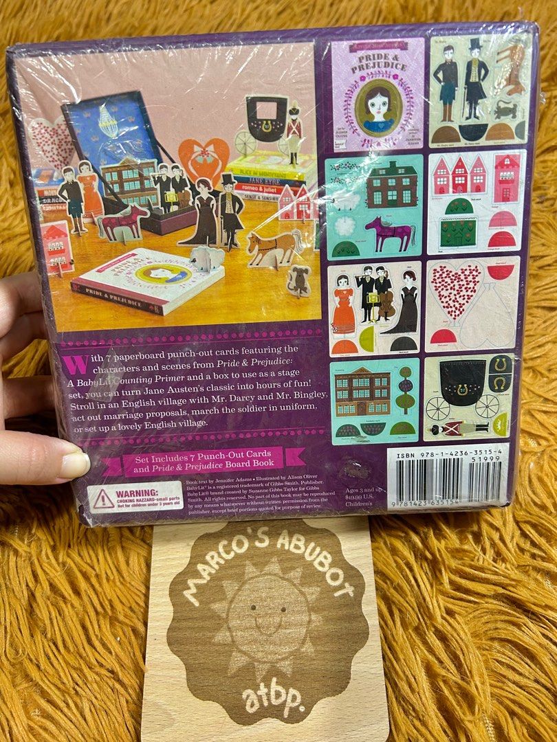 Pride & Prejudice Book + Playset (Category: Storybooks) located in San Juan City. Submitted by marcosabubotatbp (Listing ID 1370429852, Image 3). Description: Complete and sealed Not so much perfect yung box as seen in photos Interactive play with your little ones.