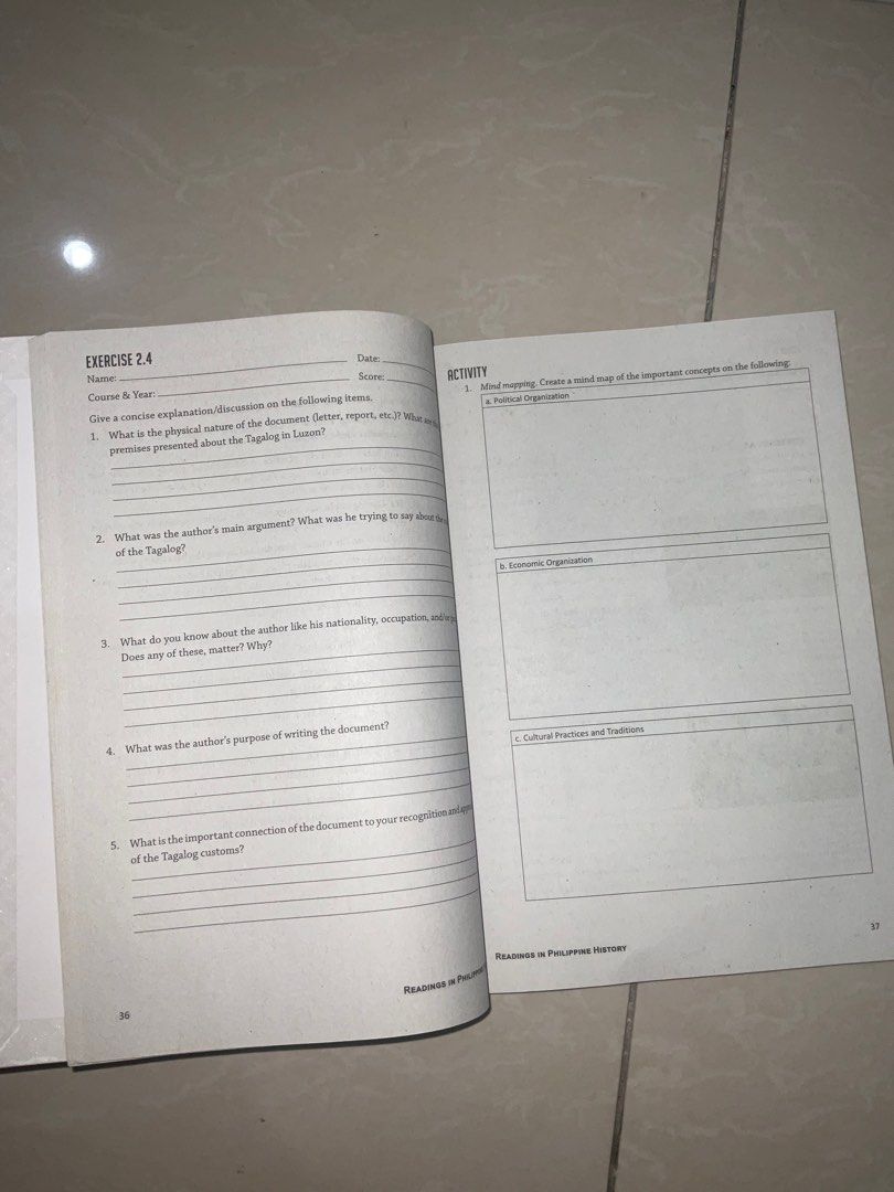 Readings in Philippine History (Category: Textbooks) located in Caloocan City. Submitted by lizamariea26640 (Listing ID 1370333668, Image 3). Description: Slight highlights Has book sticker cover.