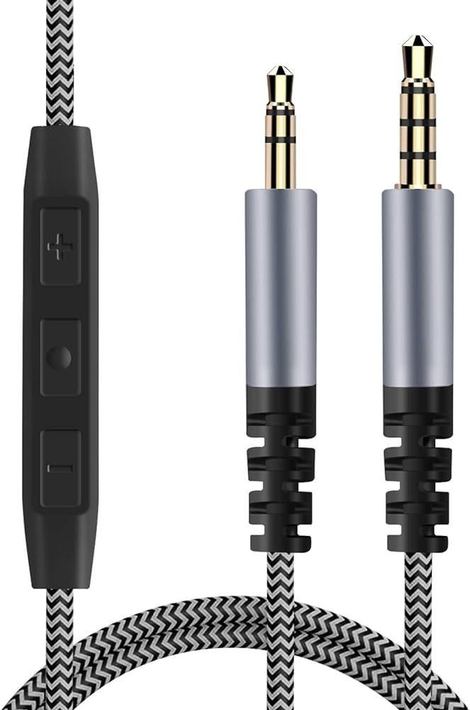 Replacement Audio Cable for Bose Headphones Cord Wire 3.5mm to 2.5mm Compatible with Bose 700 Quietcomfort QC25 QC35 QC35II QC45 OE2 OE2i SoundTrue JBL Tune 710BT with in-line Mic & Volume Control (Category: Other Audio Equipment) located in Singapore. Submitted by hiddengemm (Listing ID 1370309316, Image 2). Description: Great Remote Control - 3 Buttons support volume control, skip tracks and answer call, etc. Free your hands anytime, anywhere! 