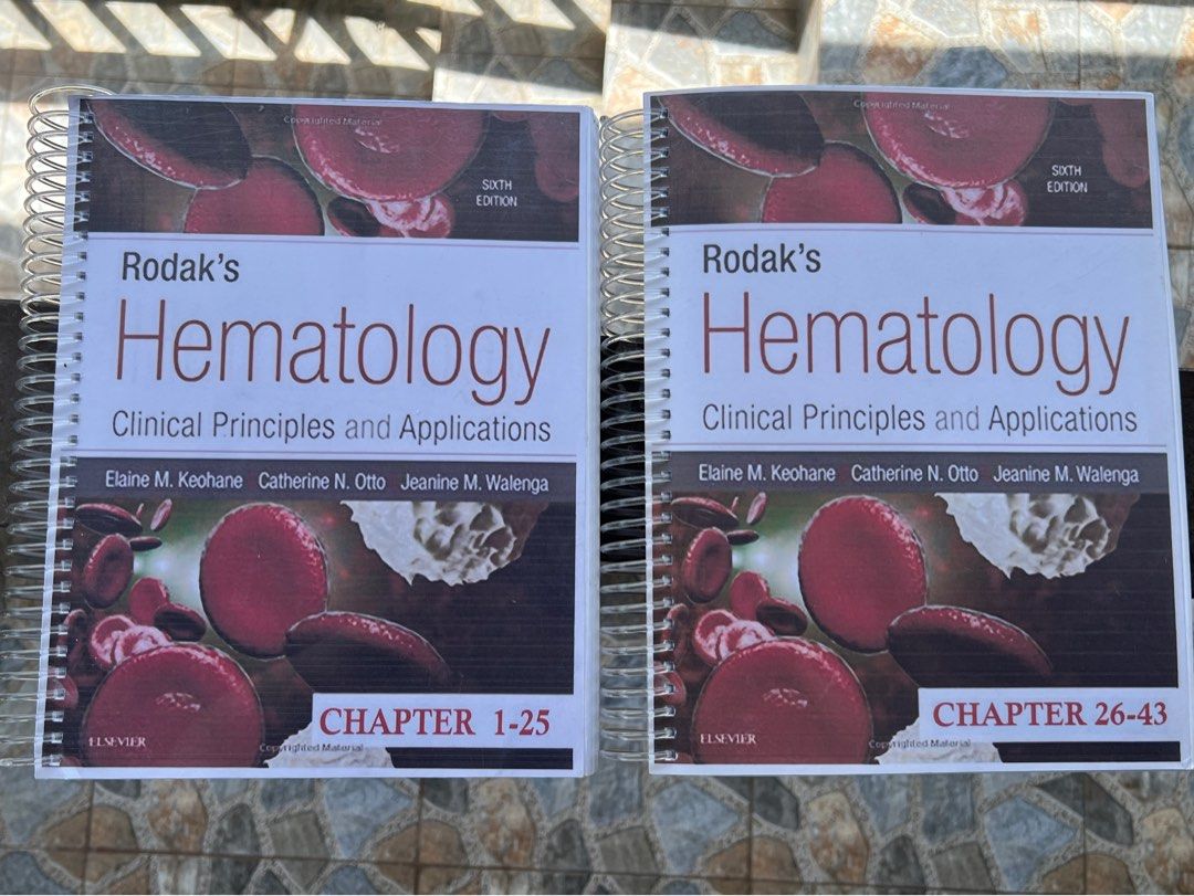 Rodak’s Hematology (Category: Textbooks) located in Manila. Submitted by babesernst (Listing ID 1370268692, Image 2). Description: Only selected chapters/pages were minimally highlighted .