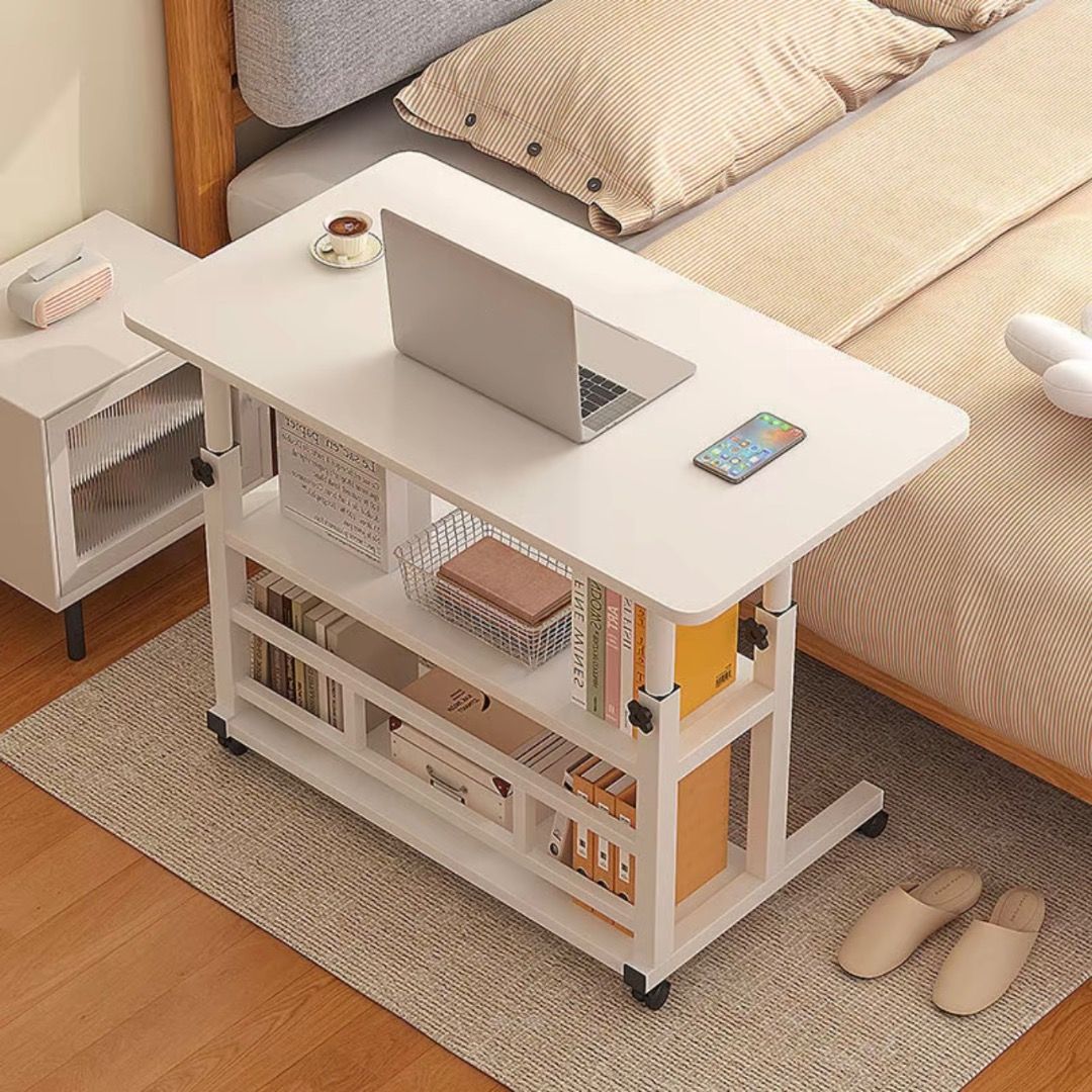 Rolling Laptop Table | Height Adjustable Desk | Computer Work Table ...