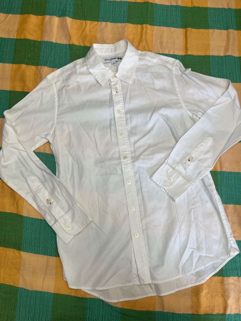 SMALL - Uniqlo Ines de la Fressange white blouse, Women's Fashion, Tops ...