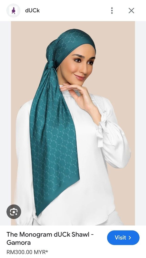 The Monogram dUCk shawl in Gamora, Women's Fashion, Muslimah
