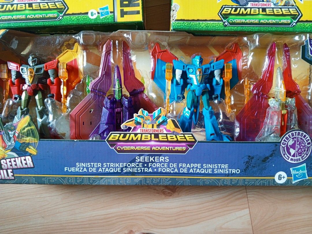 Transformers cyberverse seekers - cyberverse adventure (Category: Action & Battle Toys) located in Malabon City. Submitted by transformers_keeper (Listing ID 1370310014, Image 1). Description: Transformers cyberverse Seekers - bumblebee cyberverse adventures - 1,300 only thats 4 transformers jet in box in different colours rare cyberverse release Bnew kindly See the photo what you see is what you get Payment thru gcash or cash. Meetup to sm north