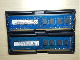 2 條 SKhynix DDR3 8GB（總共 16 GB）2RX8 PC3 12800U 1.5V 記憶體63010357180162110