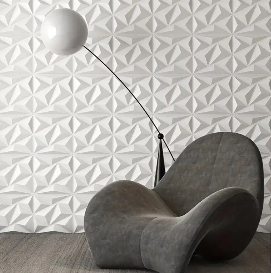 3D PVC Wall decor Wall Panels (Category: Wall Decor) located in Antipolo. Submitted by jvcnkl (Listing ID 1370466181, Image 2). Description: 30pcs 3D Wall Panels for Interior Wall Decor White Diamond Design Accent Wall Panels Dimensions: 29.97cm x 29.97cm Durable PVC Material Waterproof Solid Pattern No Discoloration Large Coverage Designed in USA 1pc panel— 45 30pcs panel per box — 1200 Stocks available .