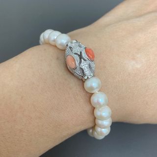 香港珠寶店搜回 天然珍珠珊瑚純銀925手串64241448696706110