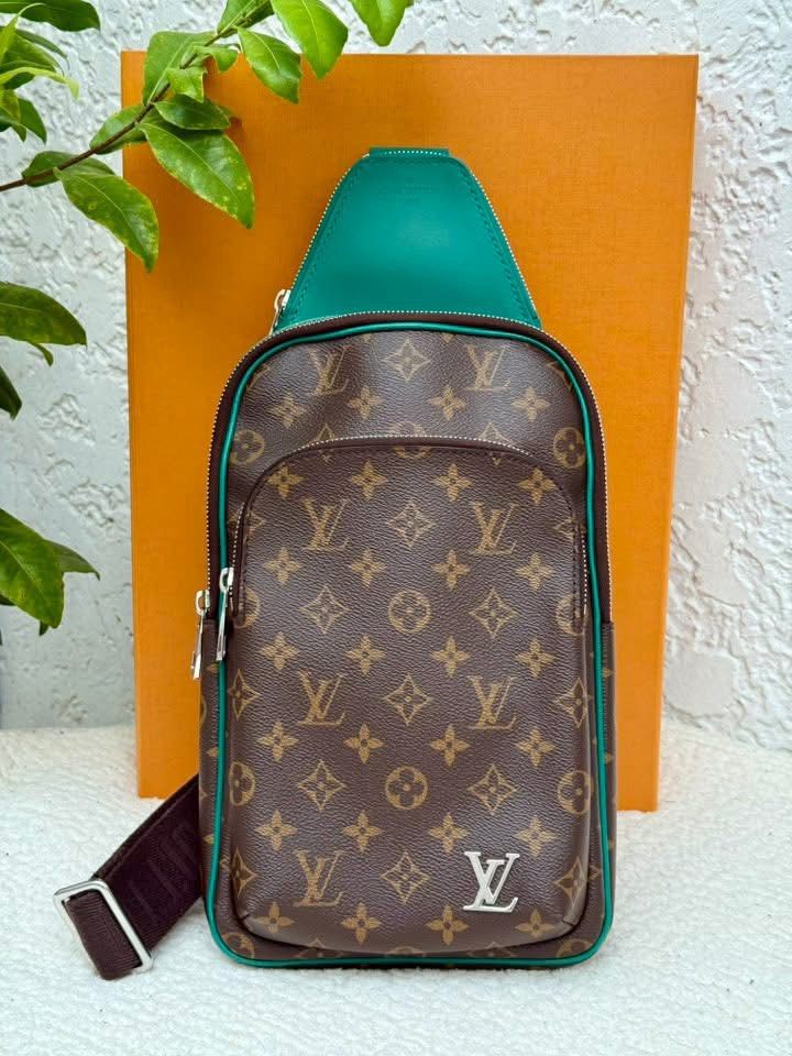 Authentic LV Sling Avenue Borneo Green (Category: Luxury Bags & Wallets) located in Quezon City. Submitted by jhaediah (Listing ID 1370572363, Image 1). Description: Authentic Sling Avenue Borneo Green Almost New Microchip .