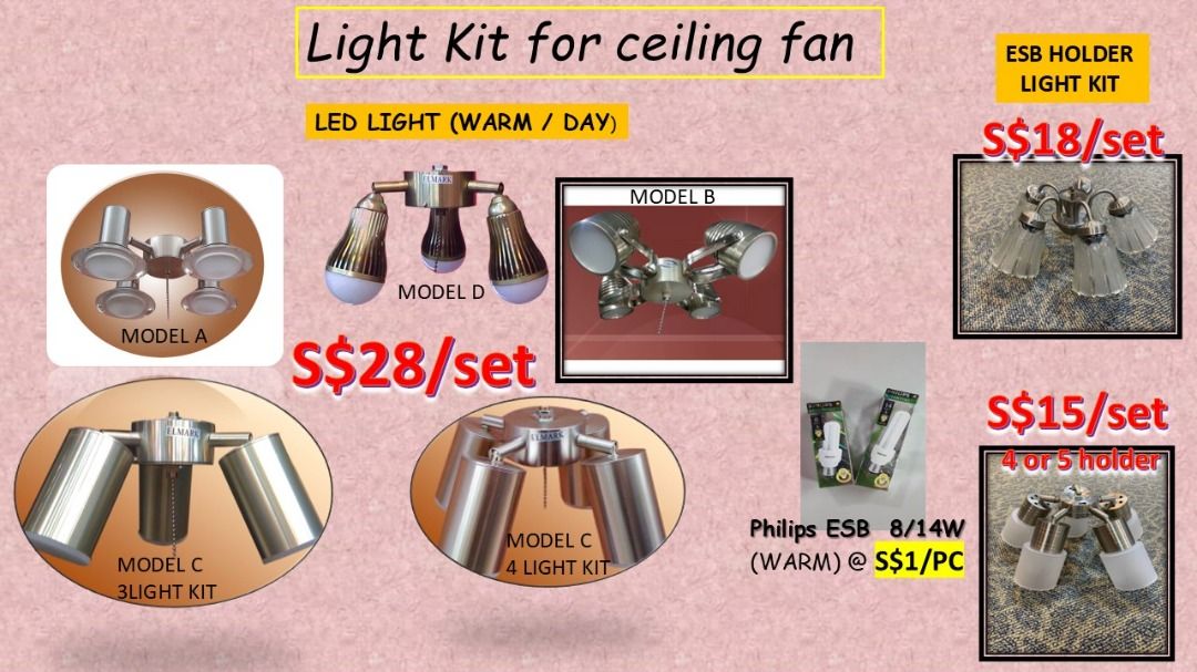 Ceiling fan light kit