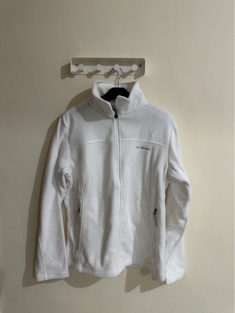 Columbia Full Zip Fleece Jacket columbia white outer columbia sportswear  company top jaket columbia cardigan outer sweater outerwear outdoor  clothing