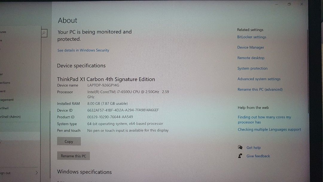 Lenovo X1 Carbon Laptop63165662409473112