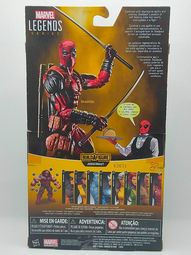 Marvel Legends Deadpool (Juggernaut Wave) (Category: Figurines & Statues) located in Quezon. Submitted by sug0it0ys (Listing ID 1370541634, Image 2). Description: ⚠️ Please read before sending offers & messages⚠️ =================================== NO LOWBALLERS ❌ NO LONG RESERVATIONS ❌ First come. First served. Shipping transactions only 📦 Will not entertain & decline unreasonable offers/demands 🙅🏻‍♂️ NO REPLY from BUYER after 24 HOURS means 