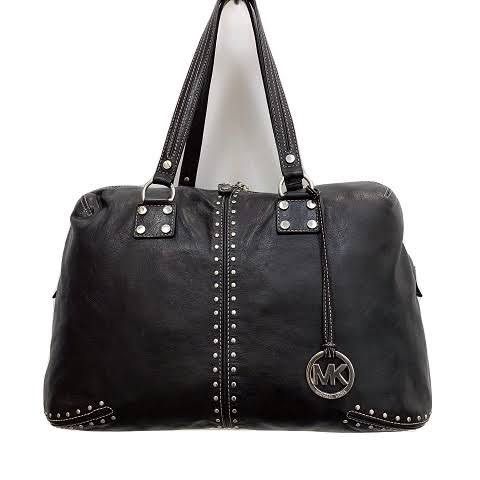 Michael Kors Large Duffle Weekender Travelling Bag (Category: Luxury Bags & Wallets) located in Manila. Submitted by shopaholic_gurl (Listing ID 1370509157, Image 1). Description: Excellent condition Black mk leather Studded travelling bag Big enough to carry a week’s essential.