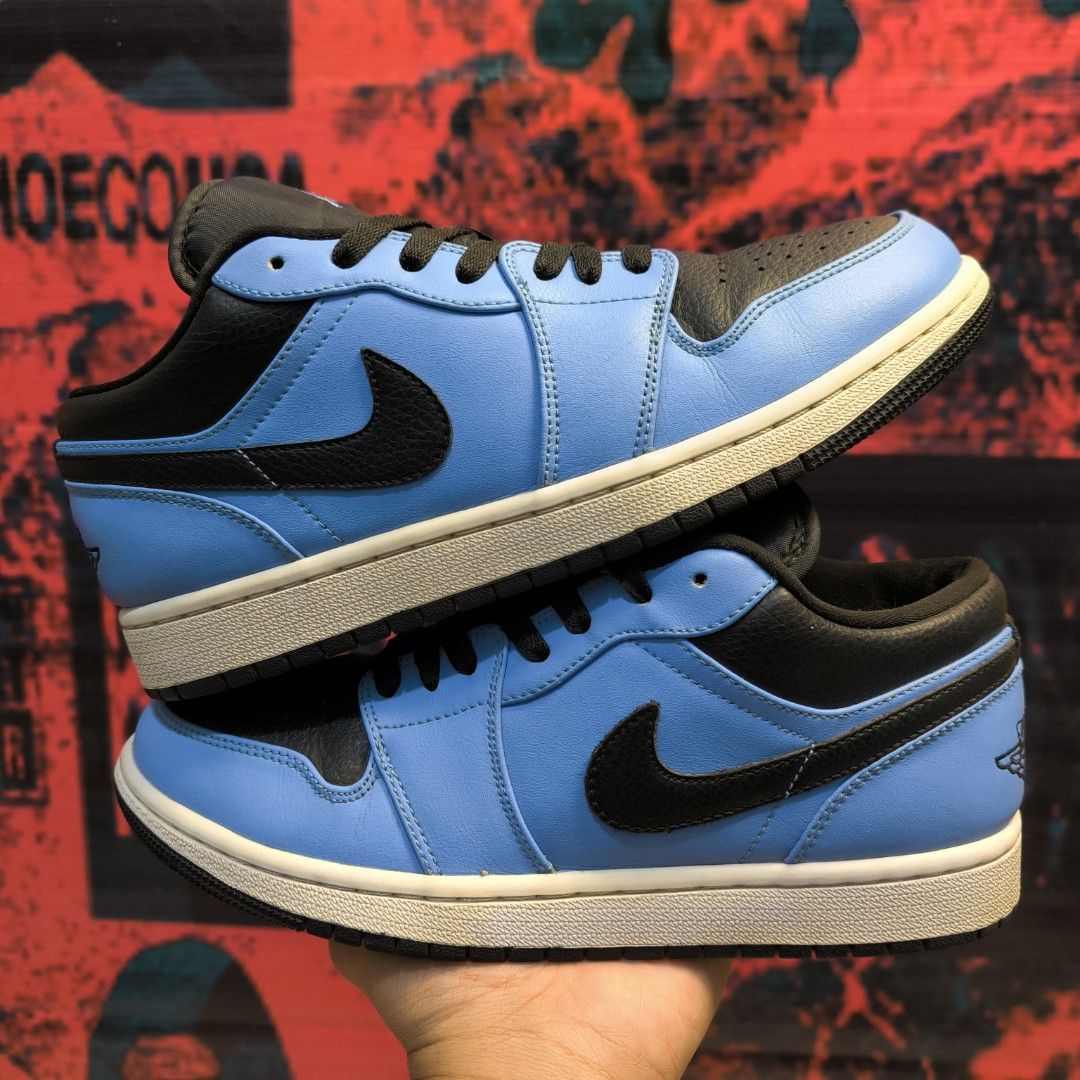 Nike Air Jordan Low Retro UNC University Blue Black, Fesyen Pria