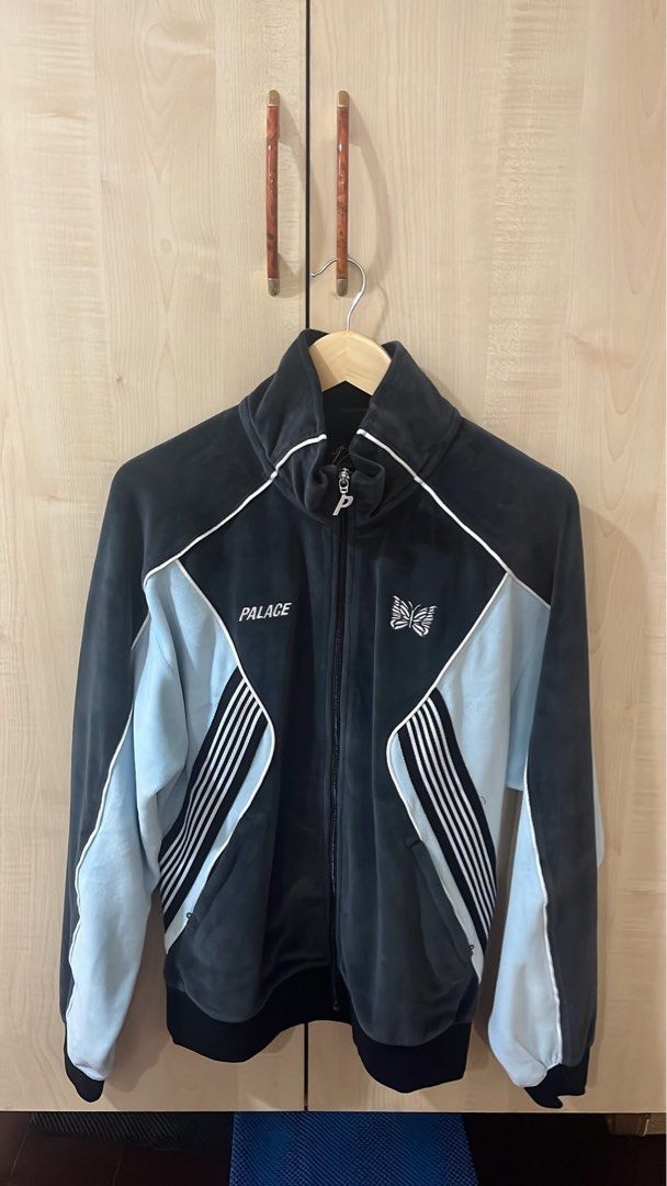 Palace x Needles Track Jacket Black M, 他的時尚, 外套、夾克