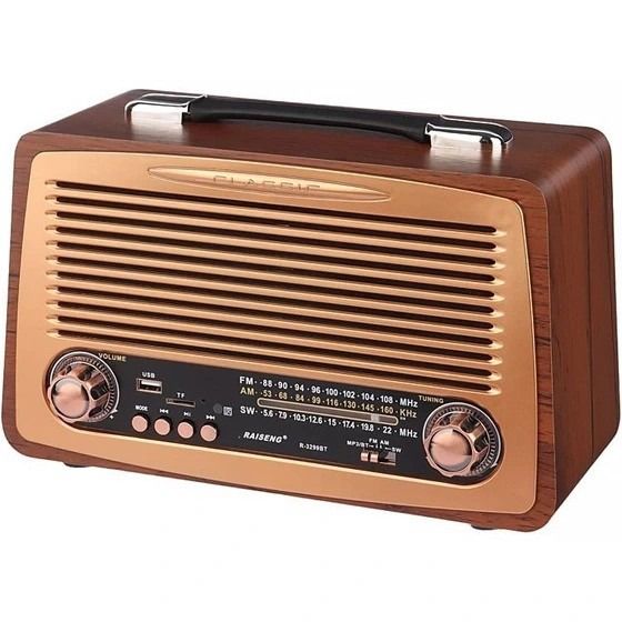 Raiseng R-3299BT FM/AM/SW 3 Band Radio USB/TF card Bluetooth Player (Category: Other Audio Equipment) located in Singapore. Submitted by sgplus (Listing ID 1370497395, Image 2). Description: High Sensitivity USB / TF Wireless Connection Rechargeable Battery FM / AM / SW 3 Band Radio USB / TF Player Double Speaker AC/DC Power 3.7V 1200mAh Vintage Design Type C Charging.