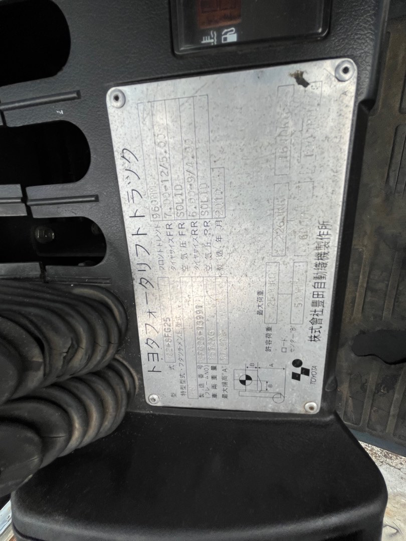 Toyota 石油氣2.5剷車 02-8FG25 Auto62863175438851112