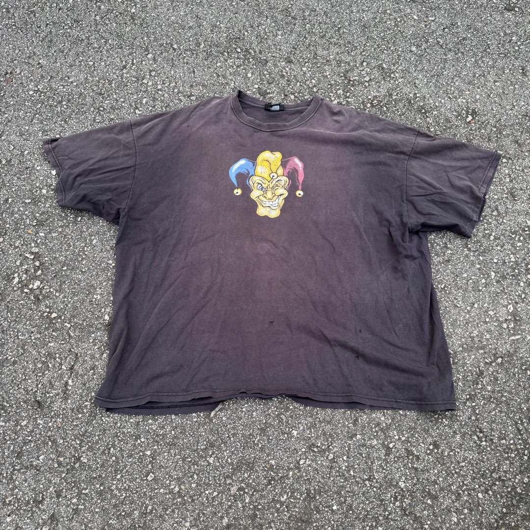 Tristan Vintage Cotton Tee in Faded Black