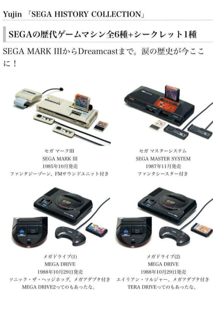 【未開封】ユージン YUJIN SR セガヒストリーコレクション 4種セット yujinユージン SR Sega History Collection セガヒストリー