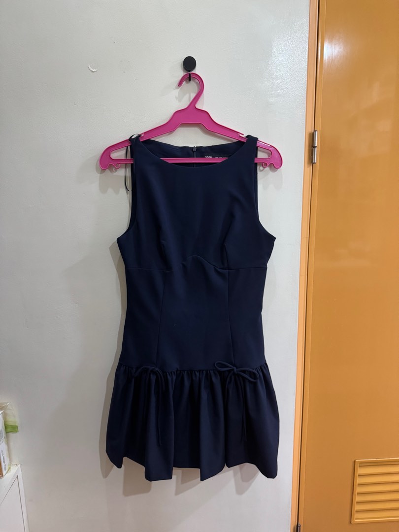 Sara Navy Blue Petite Dress
