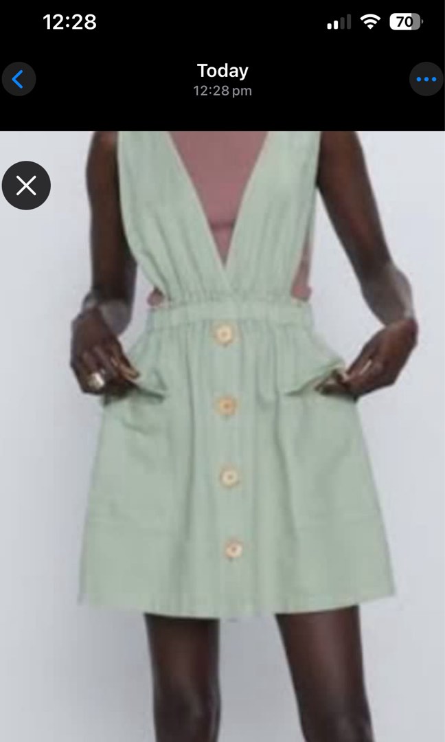 Zara pinafore dress, Women's Fashion, Dresses & Sets, Dresses on Carousell