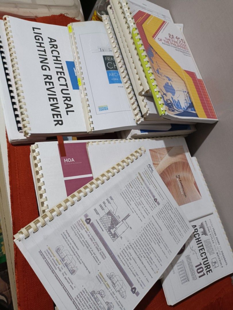 ALE - Architecture Licensure Exam Reviewers Bundle (Category: Textbooks) located in Manila. Submitted by krishna_ayanami (Listing ID 1370782828, Image 3). Description: 70+Assorted ALE Review materials/booklets from various review centers and other sources..