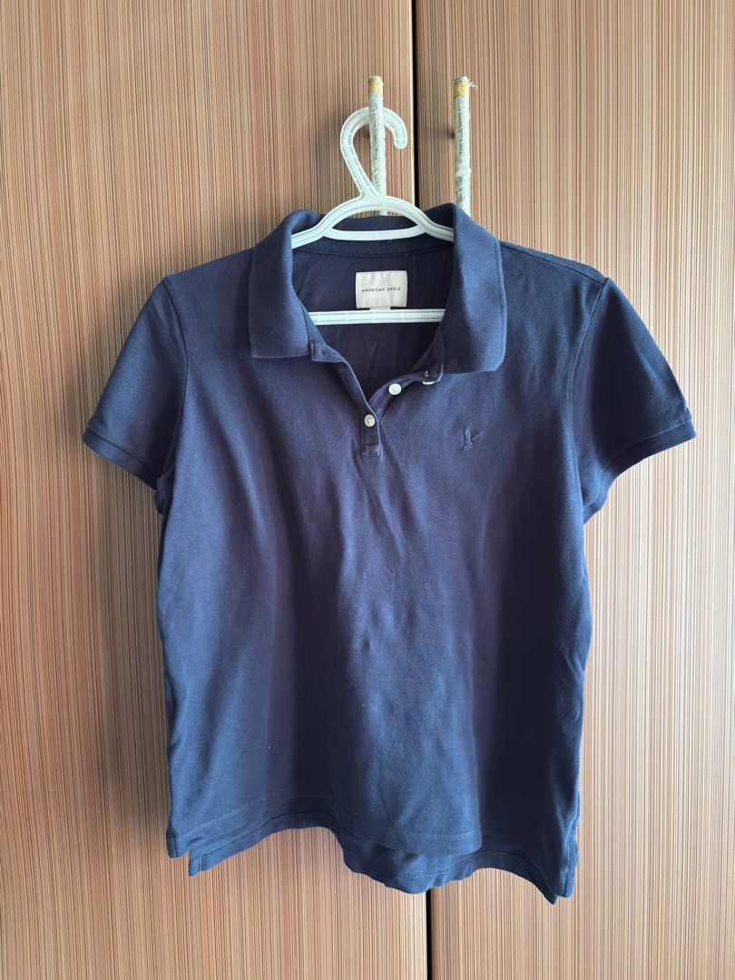 American Eagle Short Sleeve Polo Shirt (Category: Blouses) located in Taguig. Submitted by raninini (Listing ID 1370683940, Image 2). Description: - Large on tag - fits medium to semi-large.